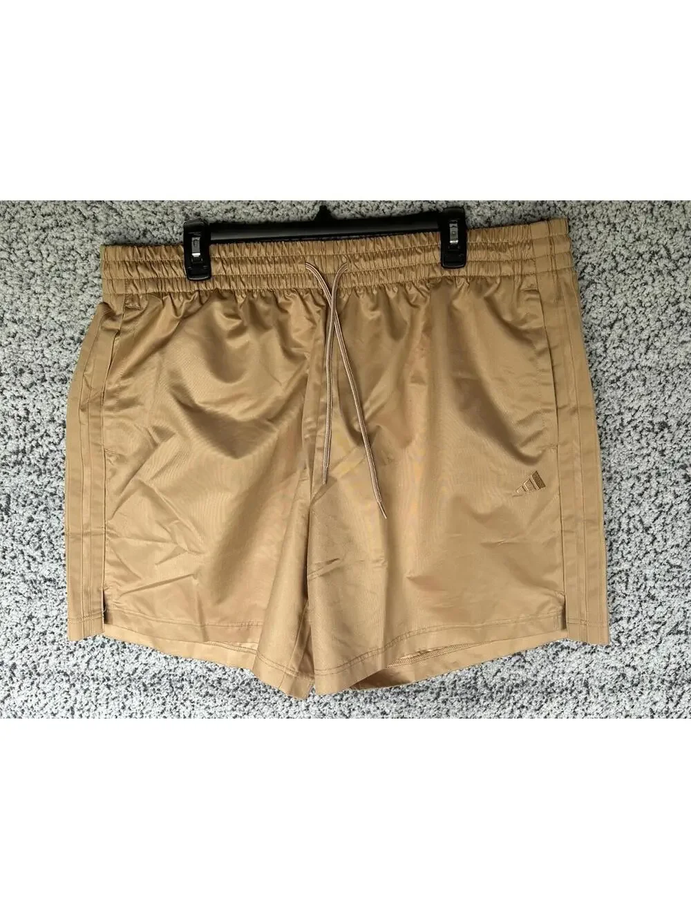 Adidas Mens Shorts 2XL Sandstone Tan Athletic Training Gym Drawstring NWT